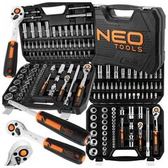 Neo ZESTAW KOMPLET NASADKI TORX KLUCZE NASADOWE 1/4'' 1/2 86 ELEMENTY NEO TOOLS