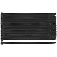 Neo Opaski zaciskowe EXTREME 4.8 × 150 mm, czarne, 100 szt.