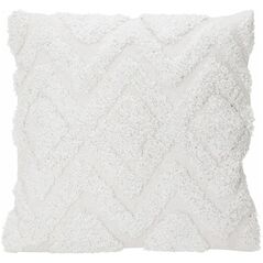 Home Styling Collection Biała, ozdobna poduszka, tuftowana bawełna, 45 x 45 cm