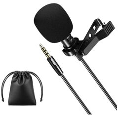 Mikrofon Mozos krawatowy z klipsem do rozmów, jack 3.5 mm (LAVMIC1)