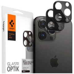 Spigen OSŁONA APARATU SPIGEN OPTIK.TR CAMERA PROTECTOR 2-PACK IPHONE 14 PRO / 14 PRO MAX BLACK