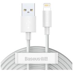 Kabel USB Baseus USB-A - Lightning 1.5 m Biały (6953156230316)