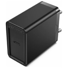 VENTION USB-C Wall Charger (20W) EU Black (FADB0-EU) (VENFADB0-EU) έως 12 άτοκες Δόσεις