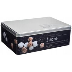 5five Pojemnik na cukier, 1 kg, metal, czarny