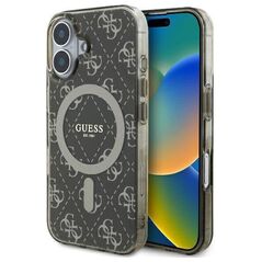 Original Case IPHONE 16 Guess Hardcase IML 4G Background MagSafe (GUHMP16SH4DTEW) brown 3666339301705