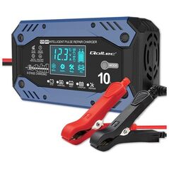 Qoltec Inteligentna 9-stopniowa ładowarka do akumulatorów STD AGM GEL LiFePO4 prostownik Qoltec z funkcją naprawy 12-24V 10A