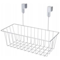 Storage Solutions Organizer metalowy zawieszany na drzwi szafki kuchennej, szary, 28 x 15 x 21 cm