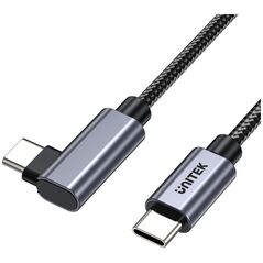 Kabel USB Unitek USB-C - USB-C 0.5 m Czarno-srebrny (C14123BK-0.5M)