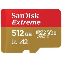 Karta SanDisk Extreme MicroSDXC 512 GB Class 10 UHS-I/U3 A2 V30 (SDSQXAV-512G-GN6MA)