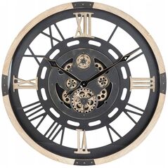 Atmosphera Duży zegar ścienny z widocznym mechanizmem KENT, Ø 80 cm