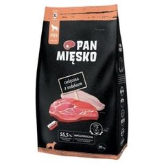 Pan Mięsko Pan Mięsko Karma sucha dla psa - cielęcina i indyk chrupki XL 20kg