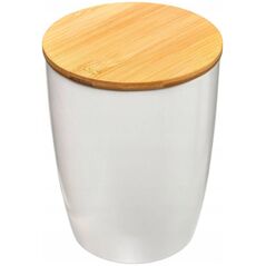 5five Pojemnik ceramiczny z pokrywką, 1,5 L, biały