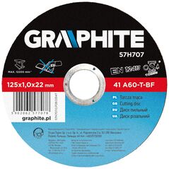 Graphite Tarcza tnąca do metalu 125x1x22,2mm (57H707)
