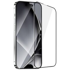 Tempered glass metal frame for iPhone 16 6,1&quot; black frame 5900495756527