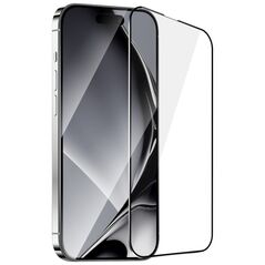 Tempered glass metal frame for iPhone 16 Plus 6,7&quot; black frame 5900495756558