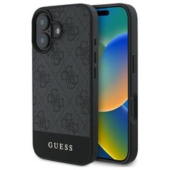 Guess case for iPhone 16 Plus 6,7&quot; GUHCP16MG4GLGR grey hardcase 4G Bottom Stripe 3666339344979