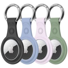 Dux Ducis Dux Ducis zestaw 4x silikonowe etui brelok zawieszka case do lokalizatora Apple AirTag (4 kolory: czarny, zielony, różowy, niebieski)
