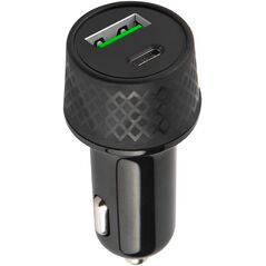 Forever car charger 1xUSB 2,4A + 1xUSB-C PD 45W LA-04 black 5900495953728