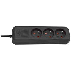 Brennenstuhl Przedłużacz Eco-Line 3 gniazda czarny 3m (1157504130)
