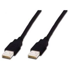 Kabel USB Digitus USB-A - USB-A 1 m Czarny (AK-300100-010-S)