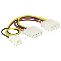 Delock Molex x2 - 3-pin, 0.15m, Wielokolorowy (83658)