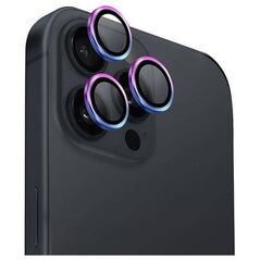 Tempered Glass for Camera IPHONE 16 PRO / 16 PRO MAX UNIQ Optix Aluminium Camera Lens Protector z Aplikatorem Iridescent 8886463690383
