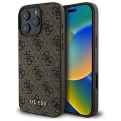 Original Case IPHONE 16 PRO MAX Guess Hardcase 4G Classic (GUHCP16XG4GFBR) brown 3666339346034