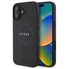 Original Case IPHONE 16 Guess Hardcase Saffiano Peony Classic Logo MagSafe (GUHMP16SPSAPSMEK) black 3666339327798