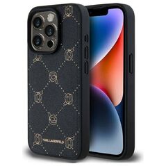 Original Case IPHONE 15 PRO Karl Lagerfeld Karl Head MagSafe (KLHMP15LPGKHPHK) black 3666339252663