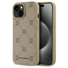 Original Case IPHONE 15 Karl Lagerfeld Karl Head MagSafe (KLHMP15SPGKHPHE) beige 3666339252786