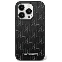 Original Case IPHONE 16 Karl Lagerfeld Hardcase Hot Stamp MagSafe (KLHMP16SPKHPORPK) black 3666339318529