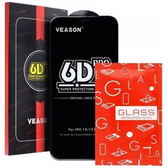 SZKŁO 6D IPHONE 13 SZKŁO PROFILOWANE HARTOWANE FULL COVER CZARNA RAMKA