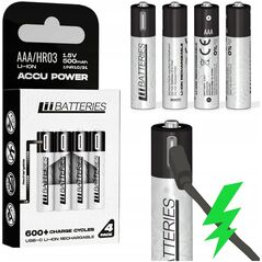 LiiBateries LIIBATTERIES AKUMULATORY LI-ON TYPU AAA 4szt