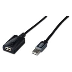 Kabel USB Digitus USB-A - USB-A 20 m Czarny (DA73102)