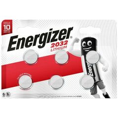 Energizer Μπαταρίες Λιθίου Ρολογιών CR2032 3V 6τμχ (25124656) (ENE25124656) έως 12 άτοκες Δόσεις