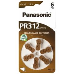 Panasonic PR312 Μπαταρίες Ακουστικών Βαρηκοΐας 1.4V (PR312L/6DC) (PANPR312L/6DC) έως 12 άτοκες Δόσεις