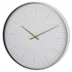 Koopman Zegar ścienny nowoczesny okrągły bez cyfr biały 50 cm