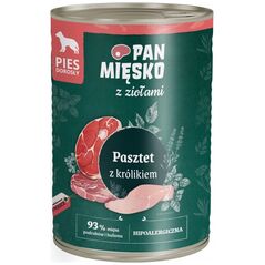 Pan Mięsko Pan Mięsko Pasztet z królikiem z ziołami Adult 400g