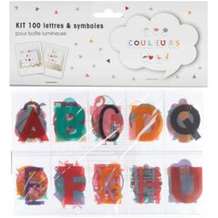 Atmosphera Letters για σανίδα lightbox, 100 τεμάχια, μαύρο και χρυσό 13429680 3560234502741