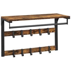 Vasagle Wall Coat Rack with Shelf 65 x 30 x 42 cm (LCR101B01) (VASLCR101B01) έως 12 άτοκες Δόσεις