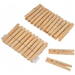 Homea Clips από φυσικό ξύλο, 24 τεμ. 13430460 3574380067689