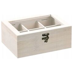 Kesper θήκη τσαγιού Bamboo με παράθυρο, 6 θήκες, 22 x 16 cm, Kesper 13430820 4000270579028