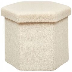 Atmosphera Pouffe cube bouclé HEXA, με αποθηκευτικό χώρο, 46 x 40 x 38 cm 13430922 3560232705700