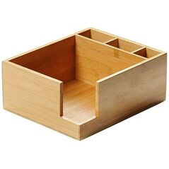 Θήκη για χαρτοπετσέτα Kesper Bamboo με κουτί για μαχαιροπίρουνα, ξύλινη θήκη για χαρτοπετσέτα, βάση για χαρτοπετσέτες, οργάνωση κουζίνας, αξεσουάρ κουζίνας 13429226 4000270708527