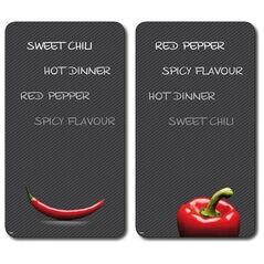 Κοπτική σανίδα Kesper Multi-Glasschneideplatte, 2er, Motiv: Chili, 52 x 30 x 0,9 cm 13429246 4000270365256
