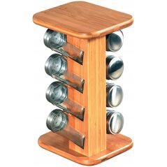 Kesper Gewürzkarussell, 8 leere Gläser, Bamboo 13429249 4000270580994