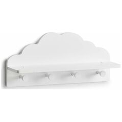 Παιδική κρεμάστρα ρούχων Zeller CLOUD με ράφι, 2σε1, λευκή, ZELLER 13429462 4003368135045