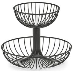 Καλάθι με φρούτα Zeller 2 επιπέδων, Ø 32 x 26 cm, μαύρο, ZELLER 13429603 4003368274157