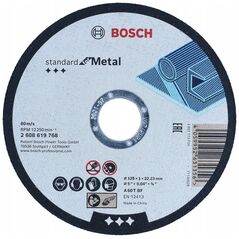 Bosch BOSCH TARCZA MET.125mm x 1,0mm x 22mm STANDARD FOR METAL