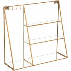 Stand κοσμημάτων Atmosphera με ράφια και γάντζους, γυαλί, 27 cm 13430221 3560231643072